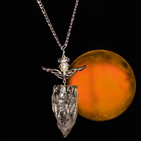 Kyvadlový křišťálový náhrdelník, andělský krystal, křemenný krystalový náhrdelník (1)