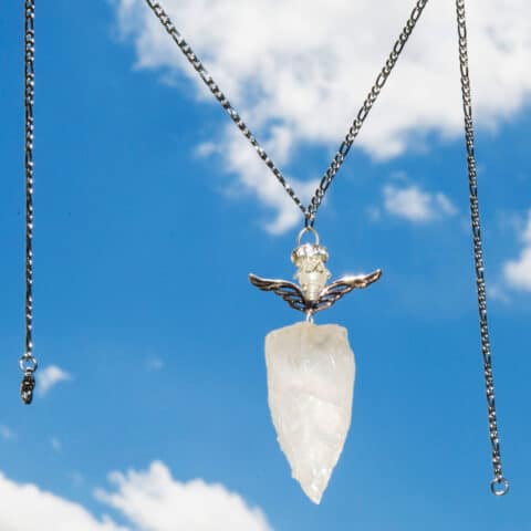 Pendulum Crystal Necklace, Angel Crystal, Quartz Crystals Necklace (3)