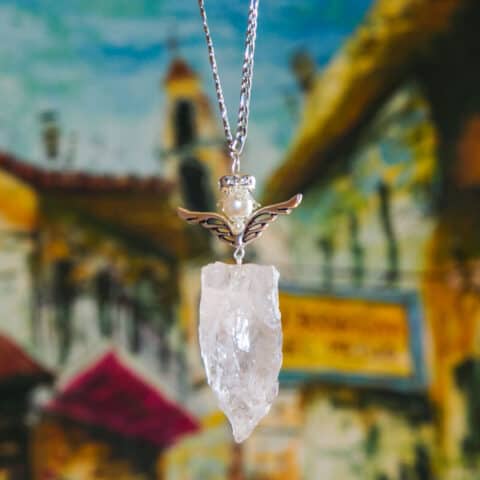 Pendulum Crystal Necklace, Angel Crystal, Quartz Crystals Necklace (6)