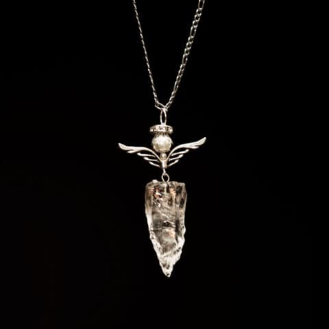 Kyvadlový křišťálový náhrdelník, andělský krystal, křemenný krystalový náhrdelník (8)