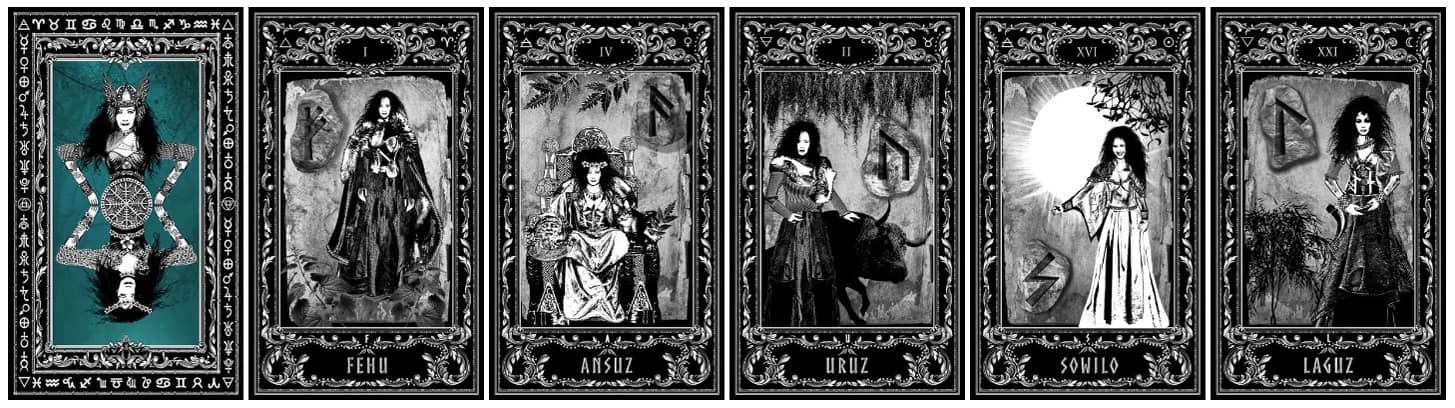 Oracle Cards Deck Evina Cards Goddess Freya Rune Cards